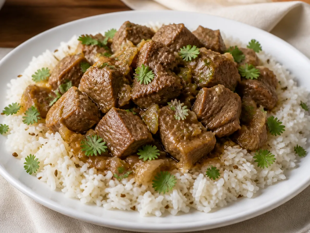 Баранина с зирой и рисом