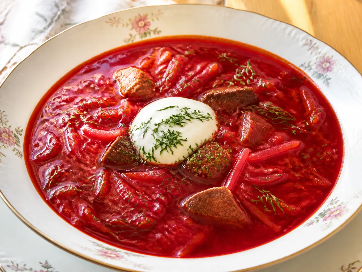 Борщ с говядиной