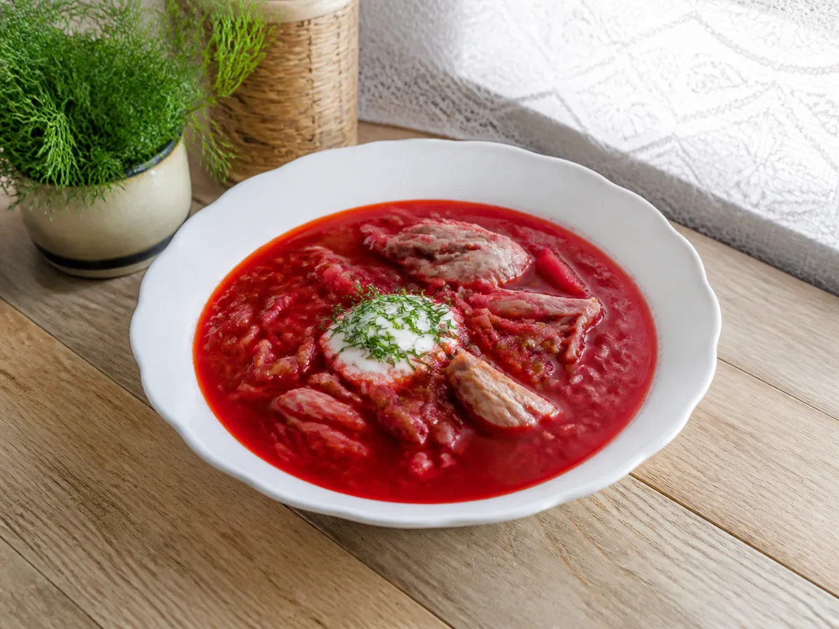 Борщ с курицей