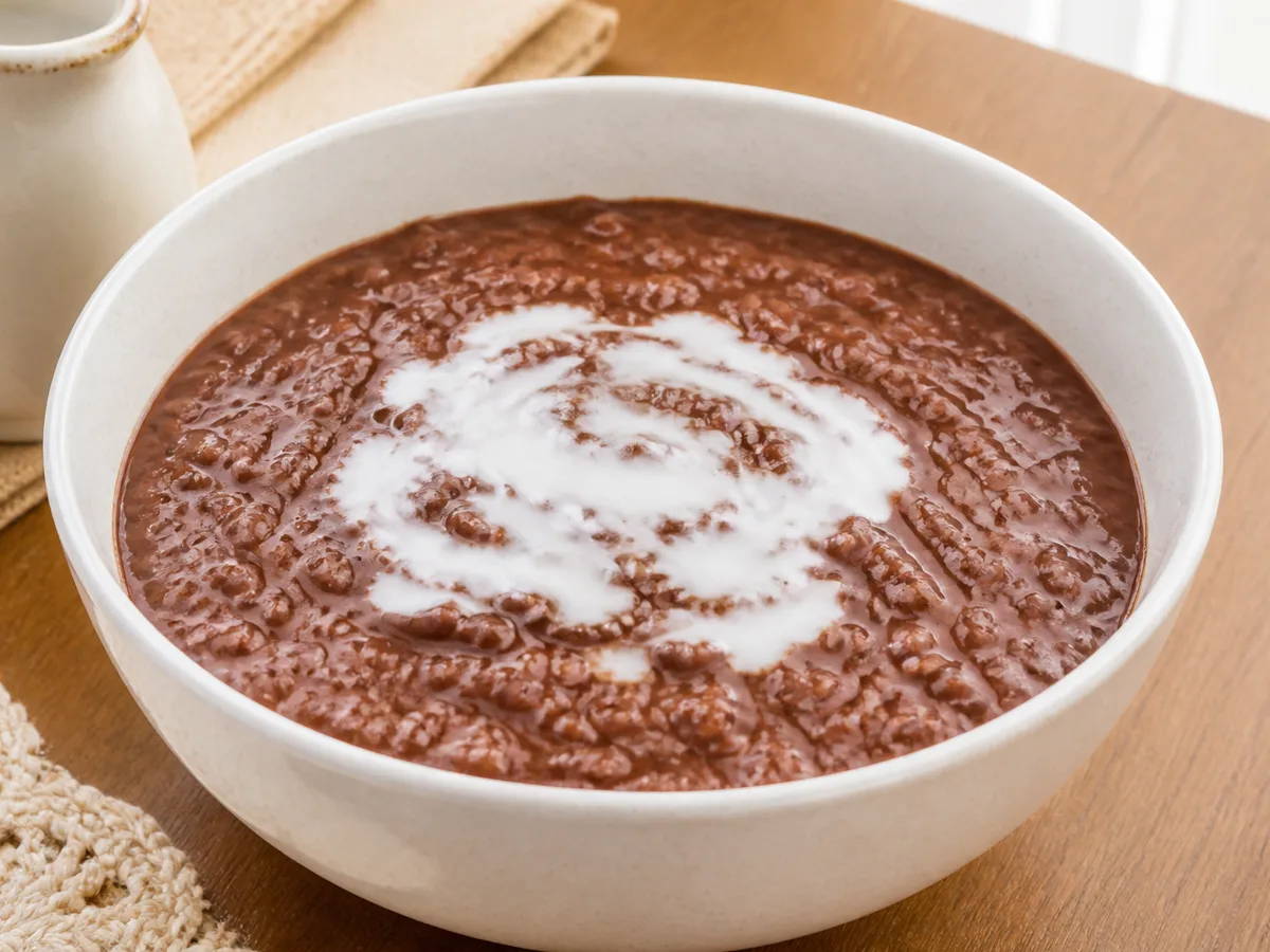 Рисовая каша с шоколадом