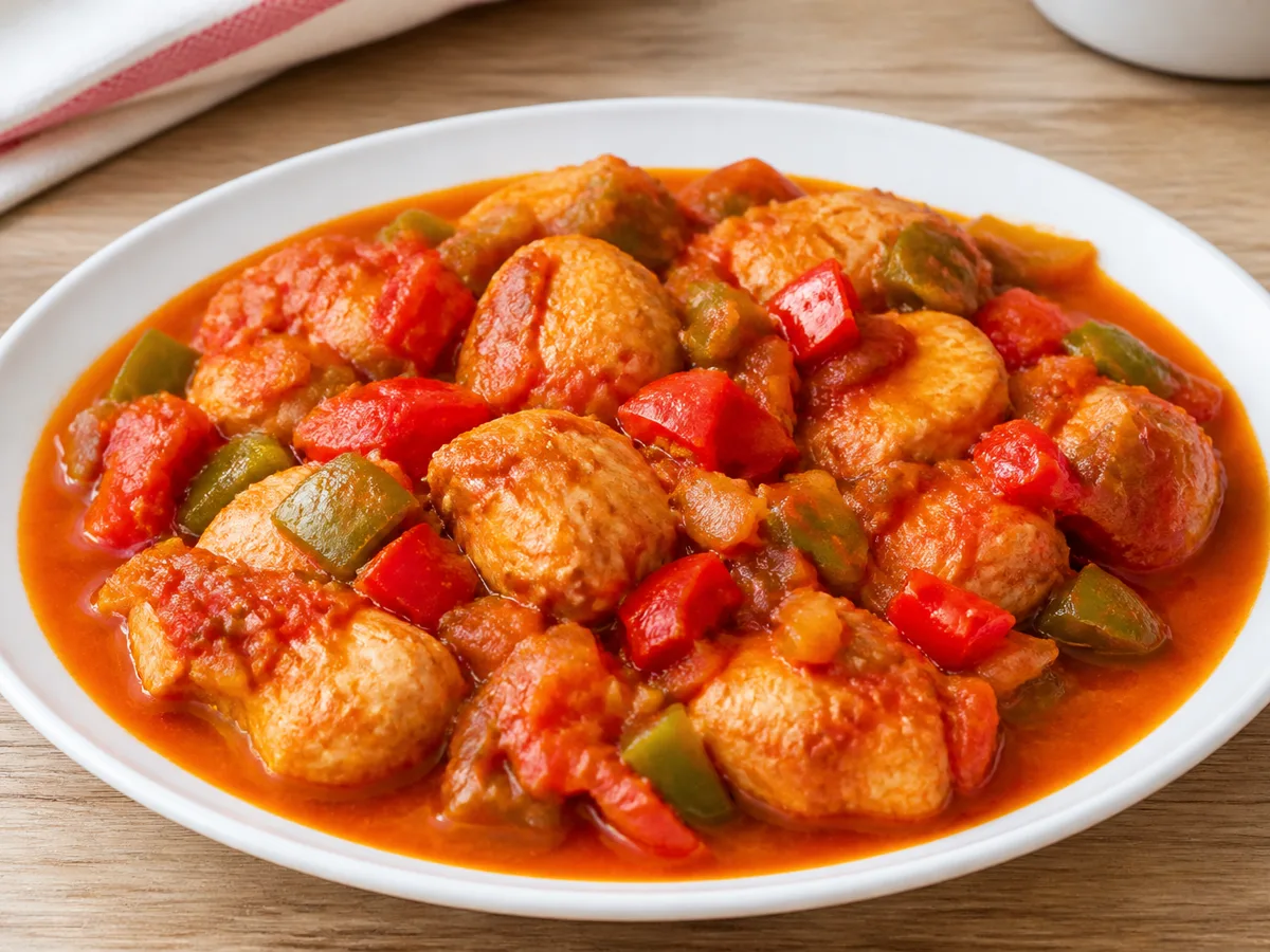 Курица с перцем по-арагонски