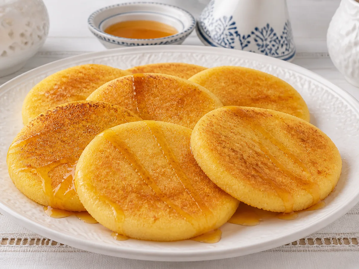 Манные лепёшки с мёдом
