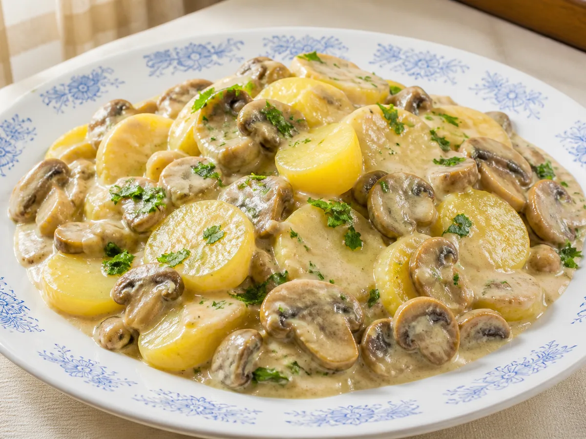 Картофель с грибами