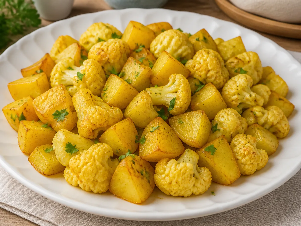 Картошка с цветной капустой