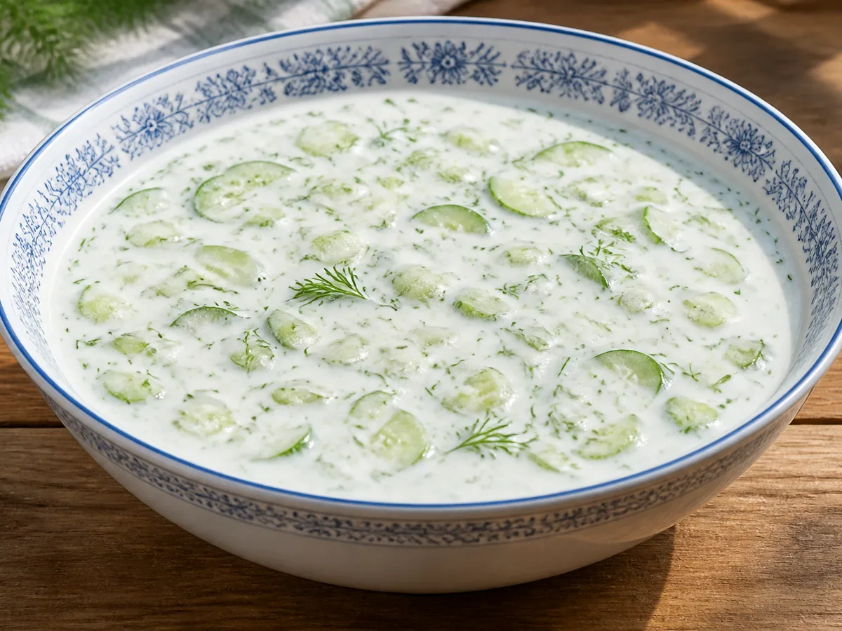 Кефир с огурцом
