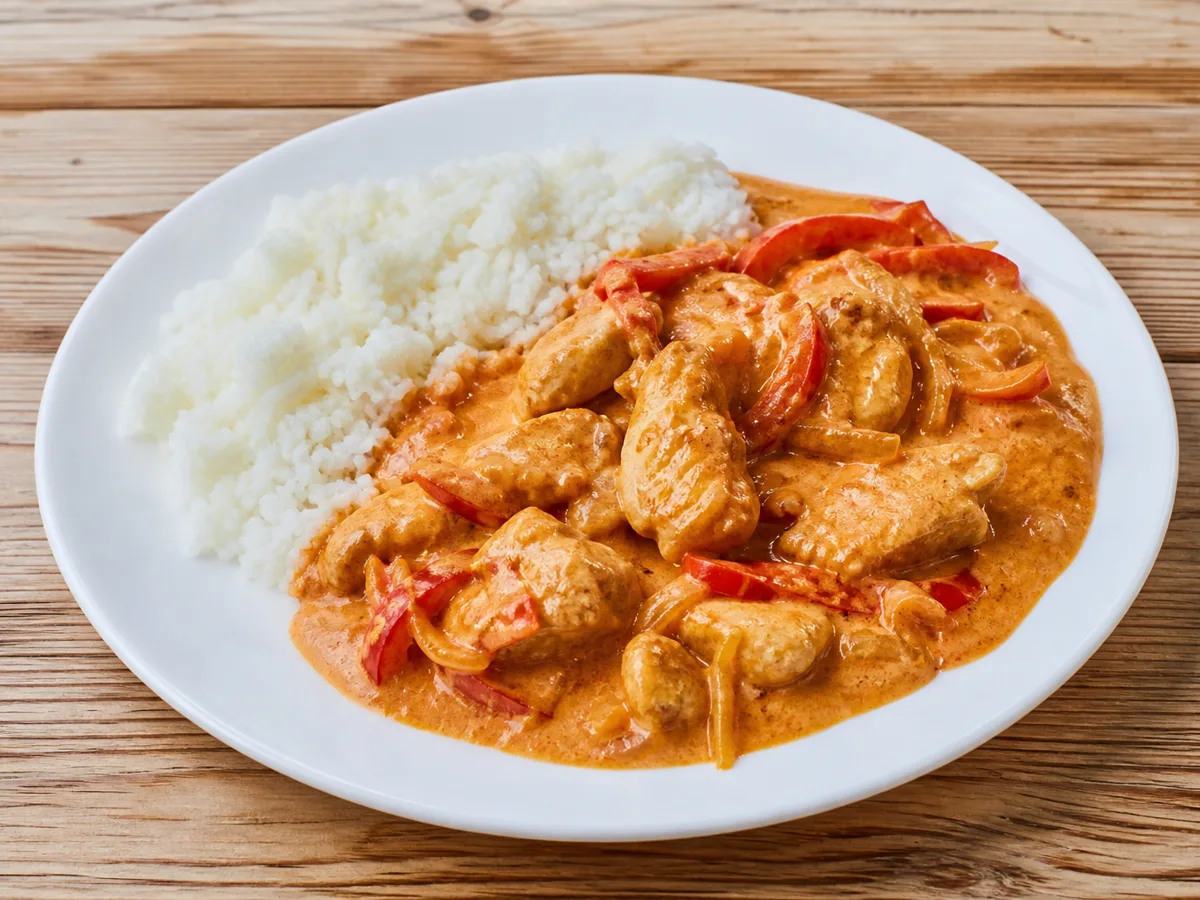 Курица с паприкой и сметаной