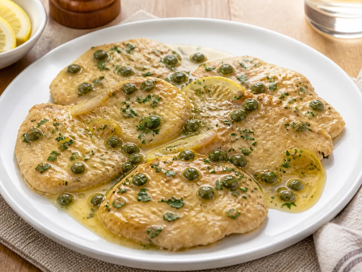 Курица с лимоном и каперсами