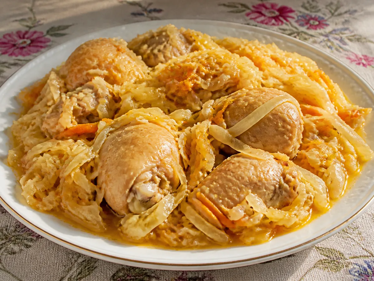 Курица с капустой