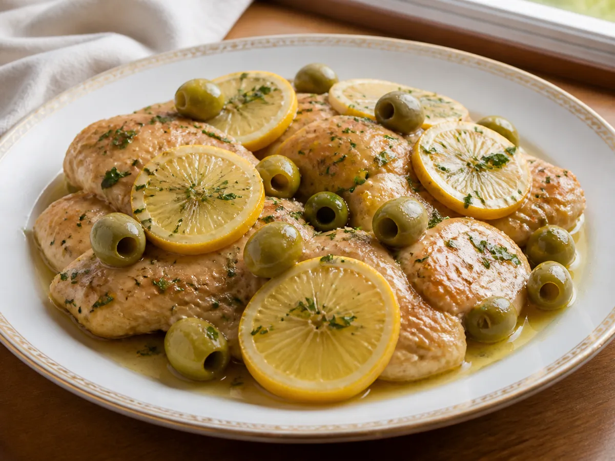 Курица с оливками