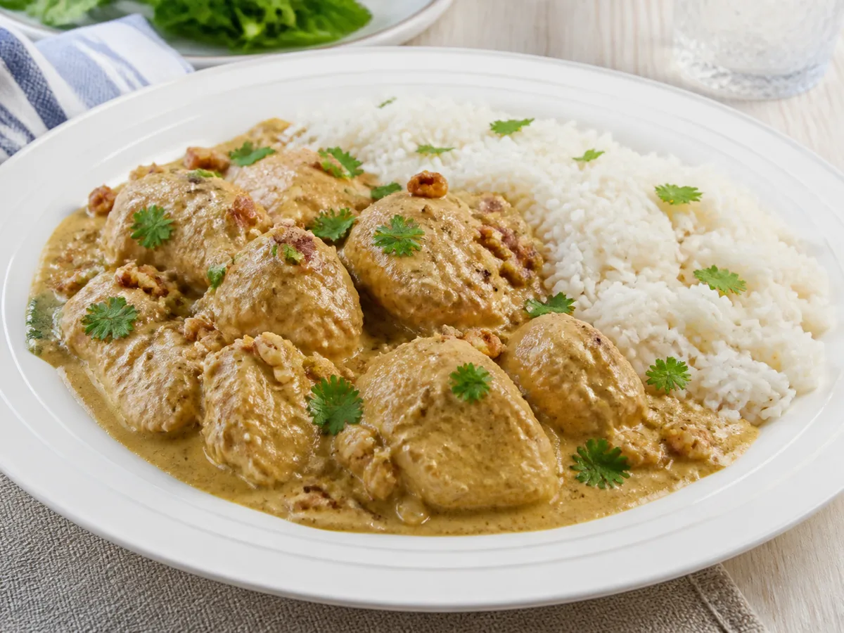 Курица с грецкими орехами
