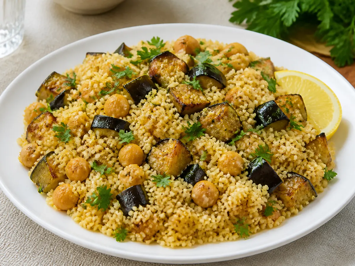 Кускус с баклажаном