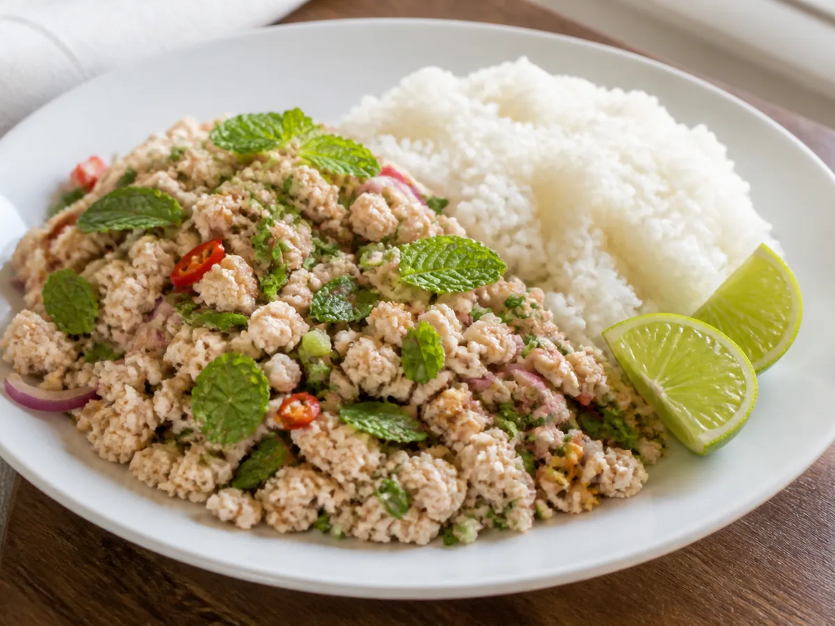 Куриный фарш с лаймом и мятой
