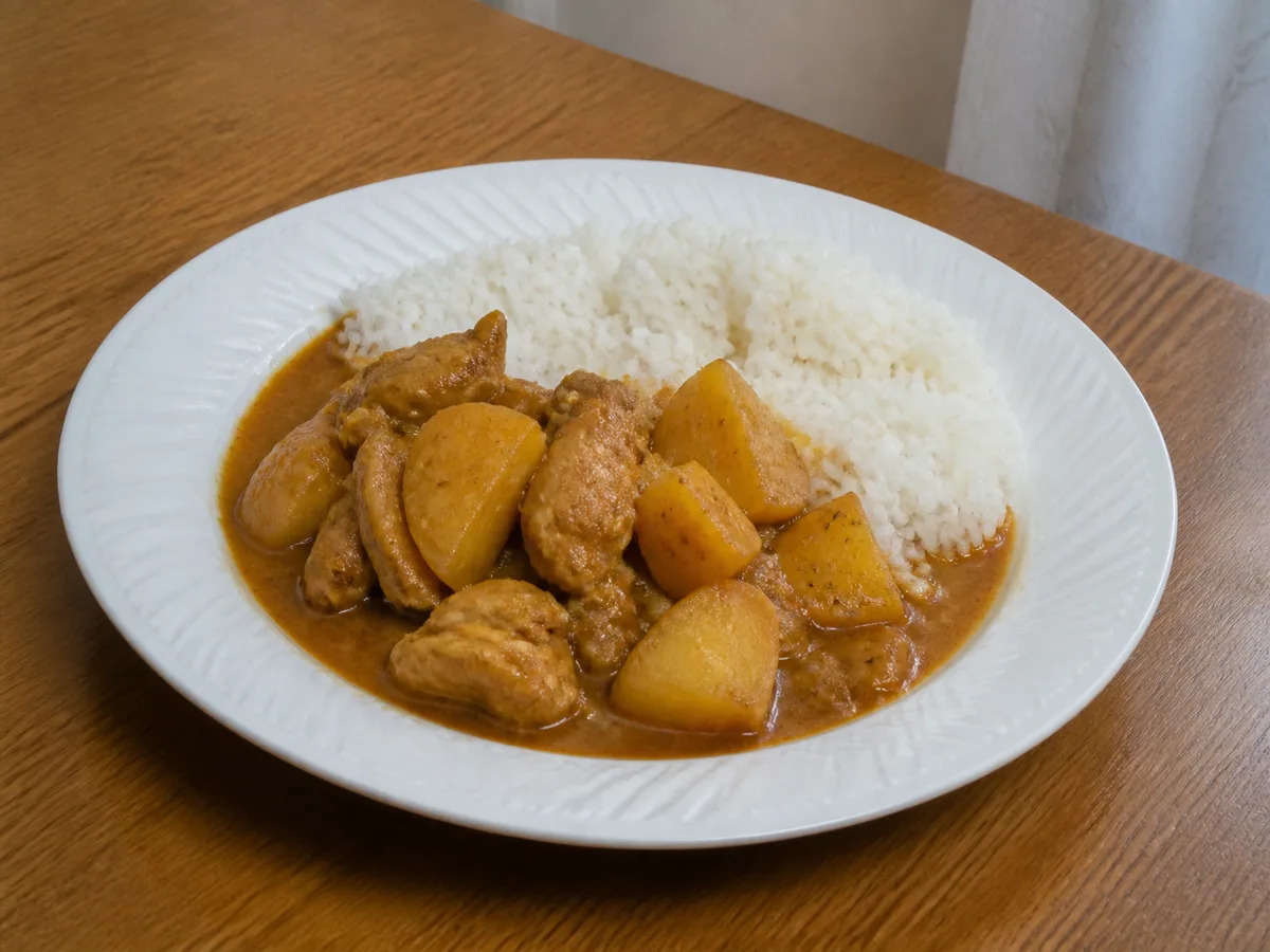 Курица с картошкой в арахисовом карри