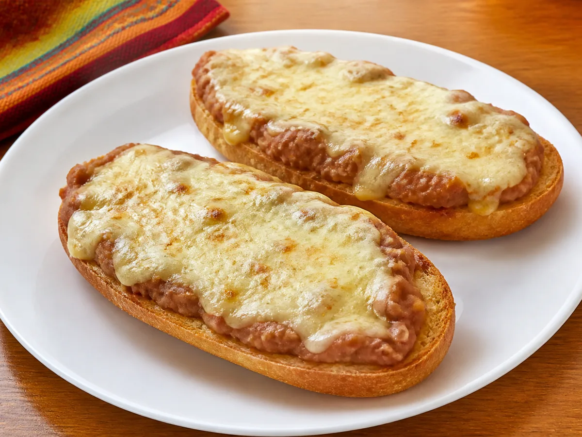 Булка с фасолью и сыром