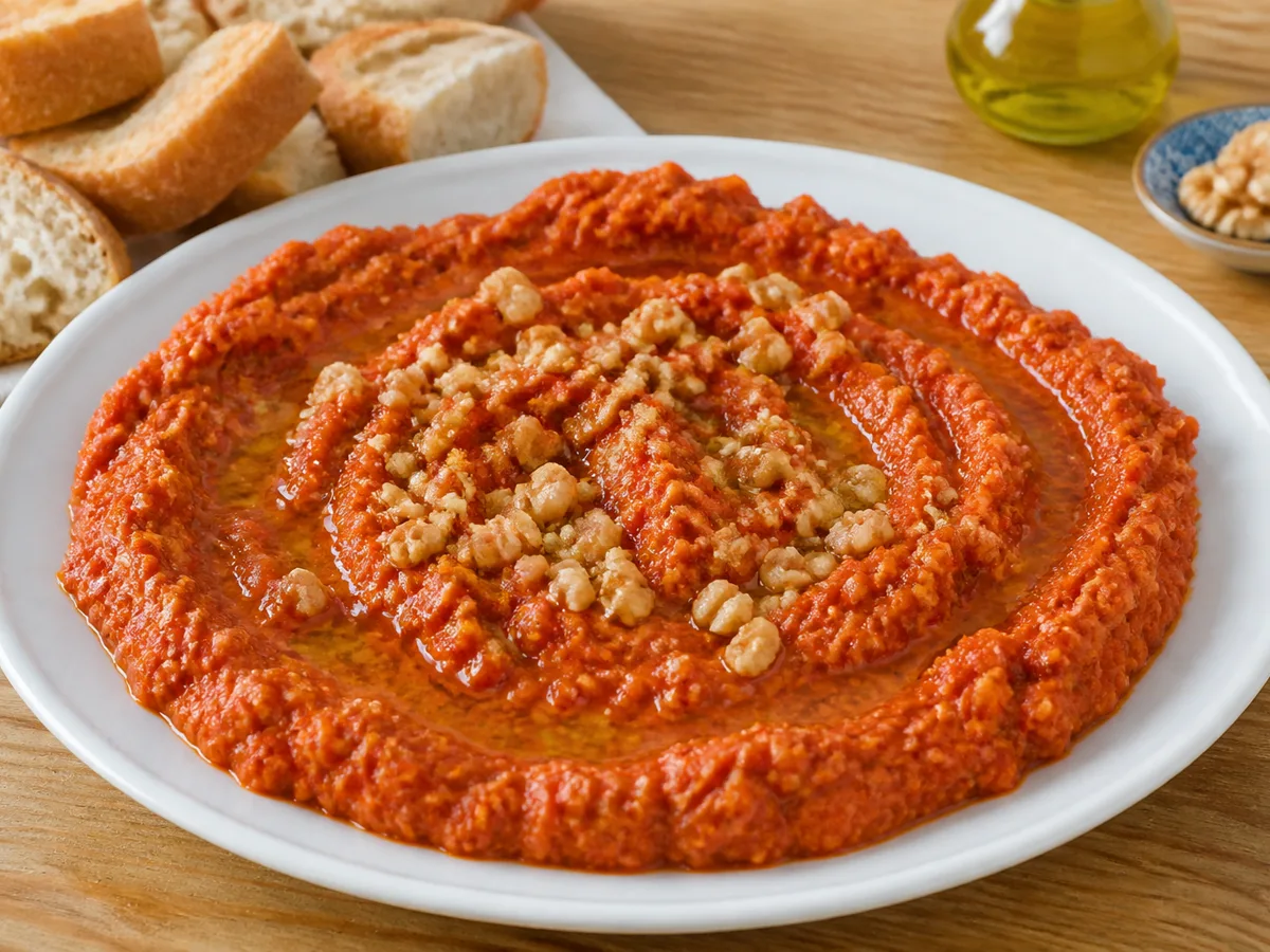 Перец с орехами и хлебом