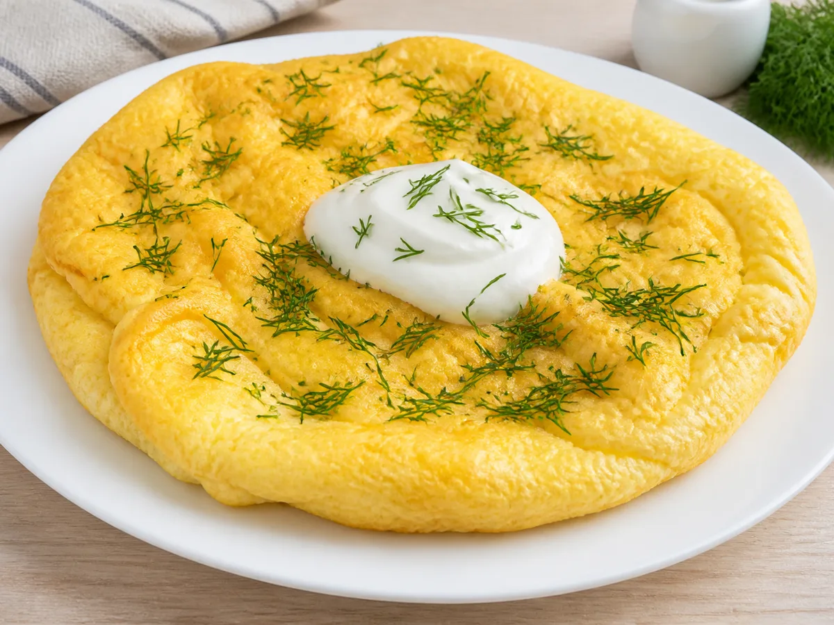 Омлет с укропом