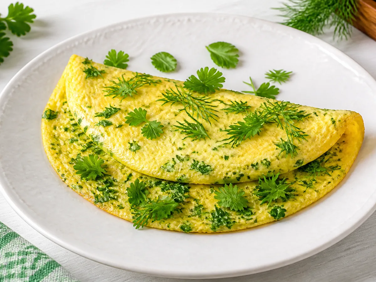 Омлет с зеленью