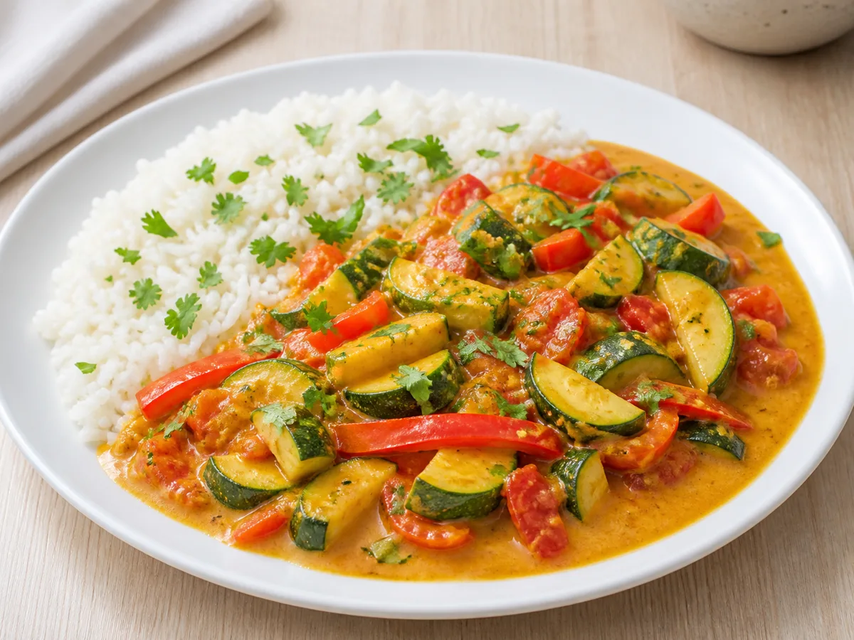 Овощное карри с рисом