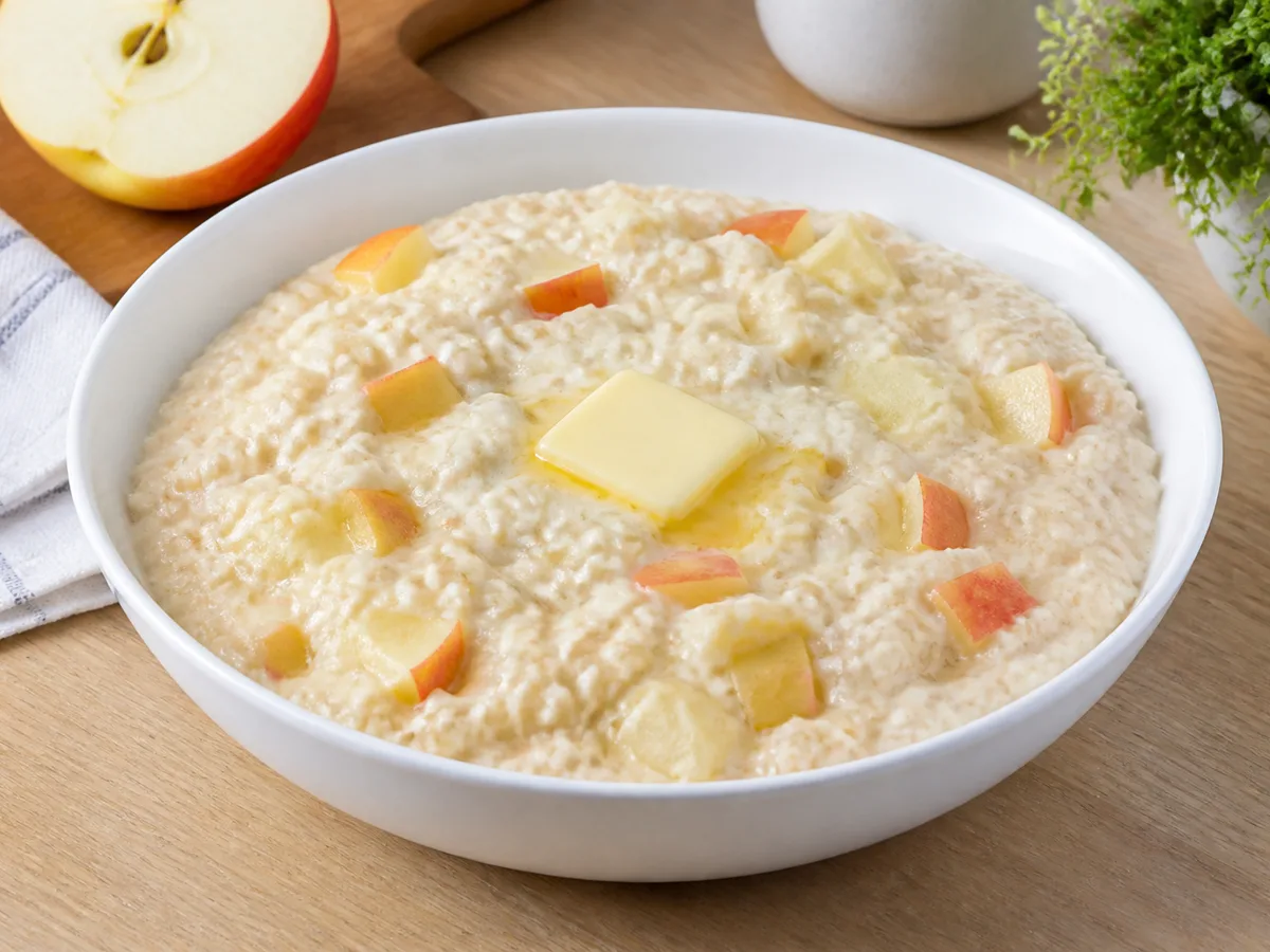Овсянка с яблоком