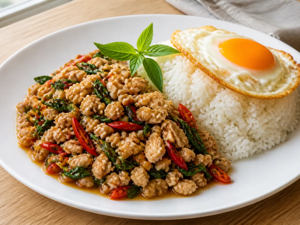 Куриный фарш с базиликом и яйцом