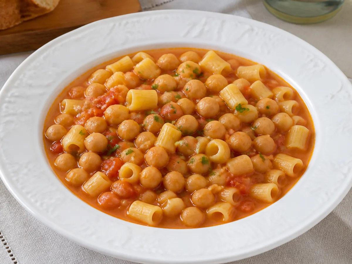 Макароны с нутом