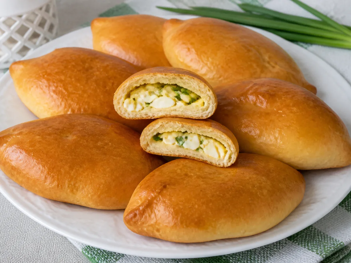 Пирожки с луком и яйцом