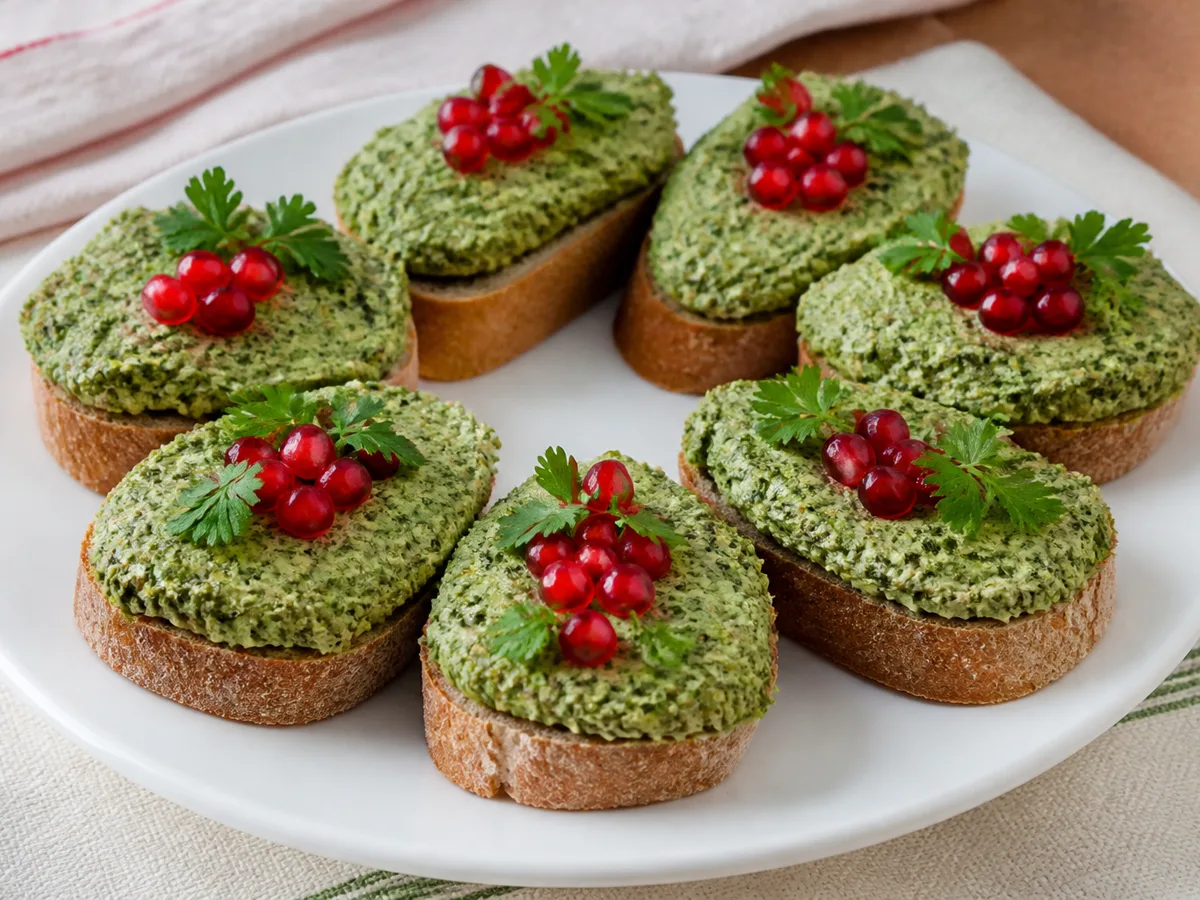 Шпинат с грецкими орехами
