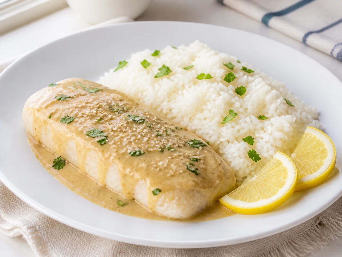 Рыба с кунжутной пастой