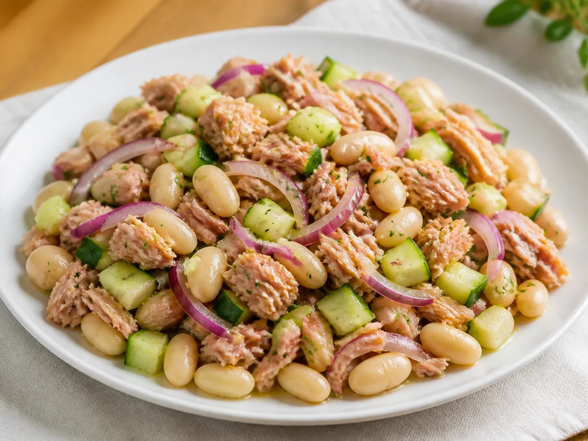 Салат с тунцом и фасолью