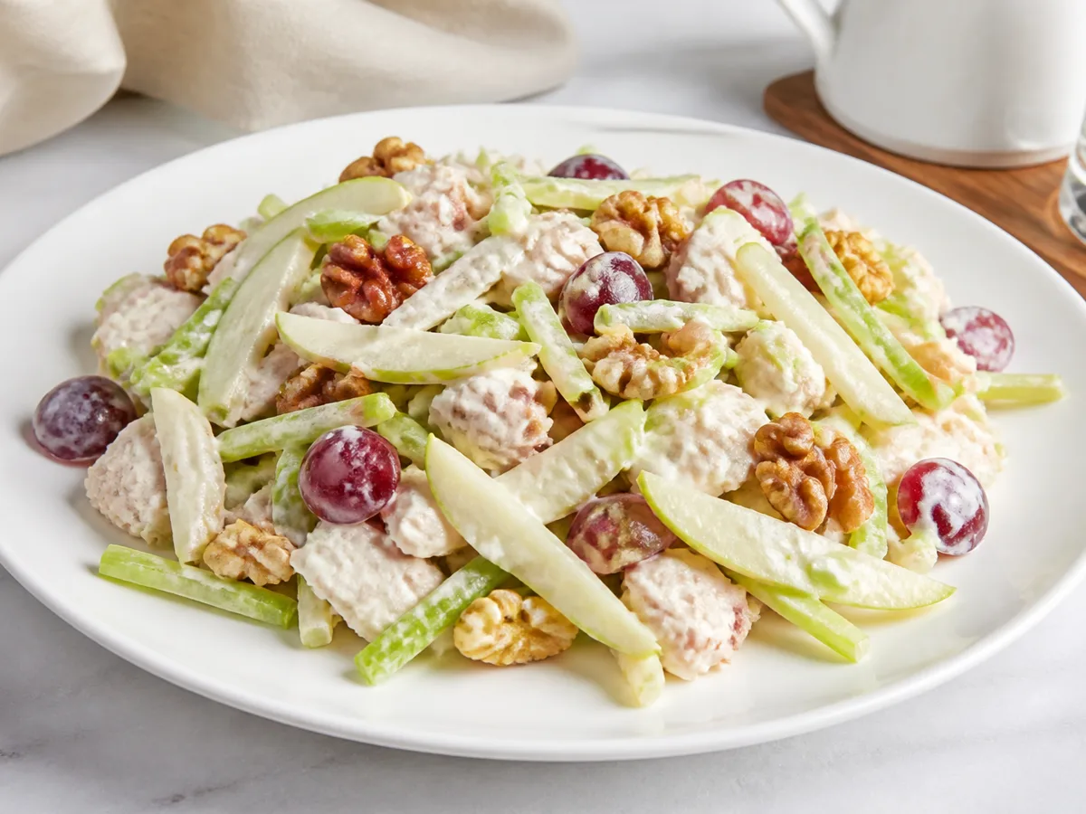 Салат с курицей, яблоком и сельдереем
