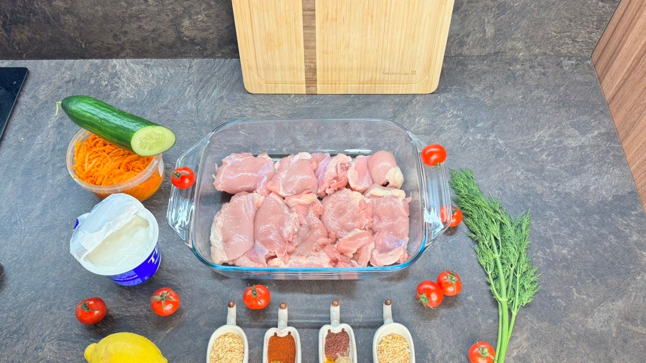 Курица в лаваше с йогуртом