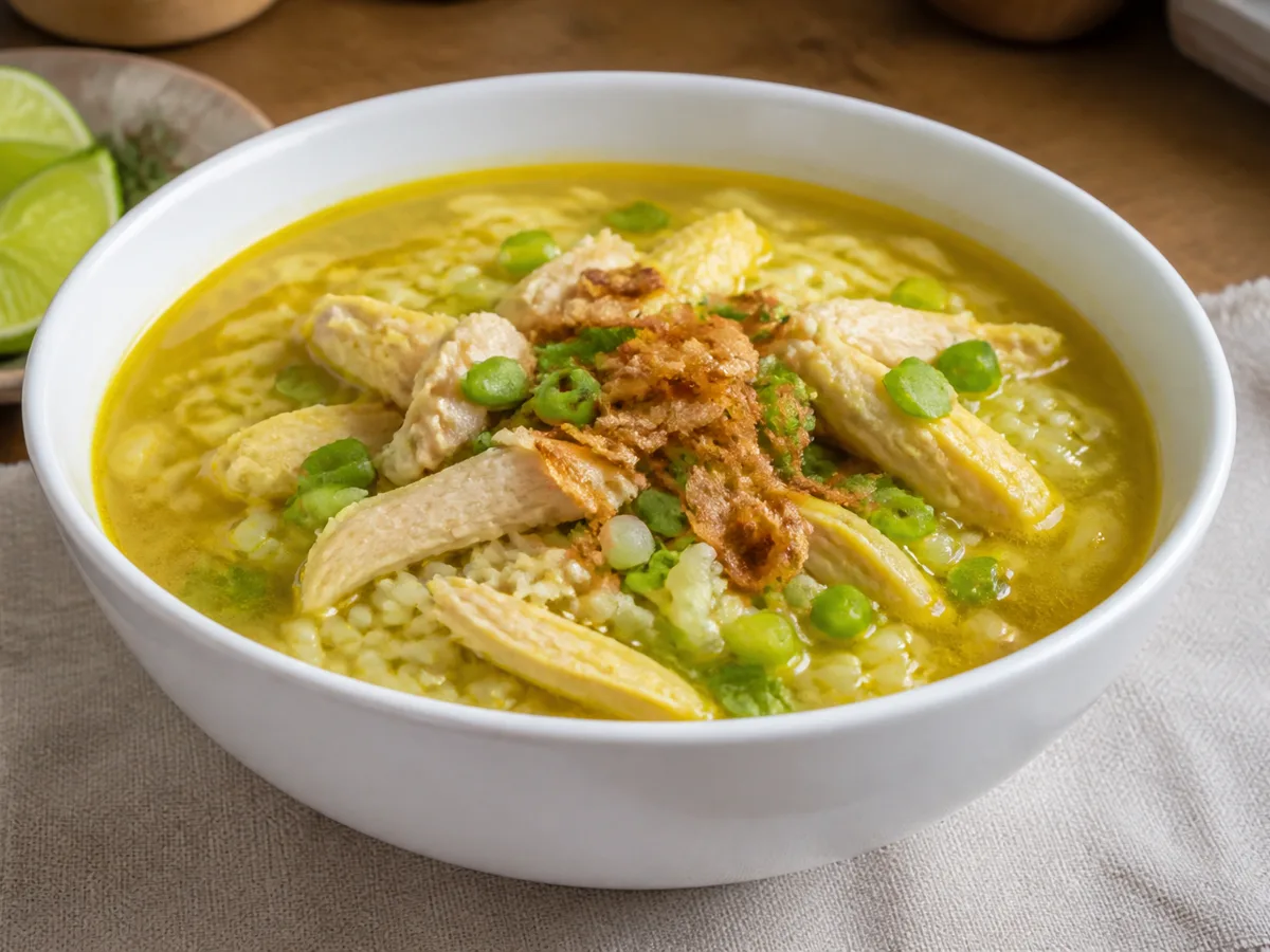 Куриный суп с куркумой и рисом