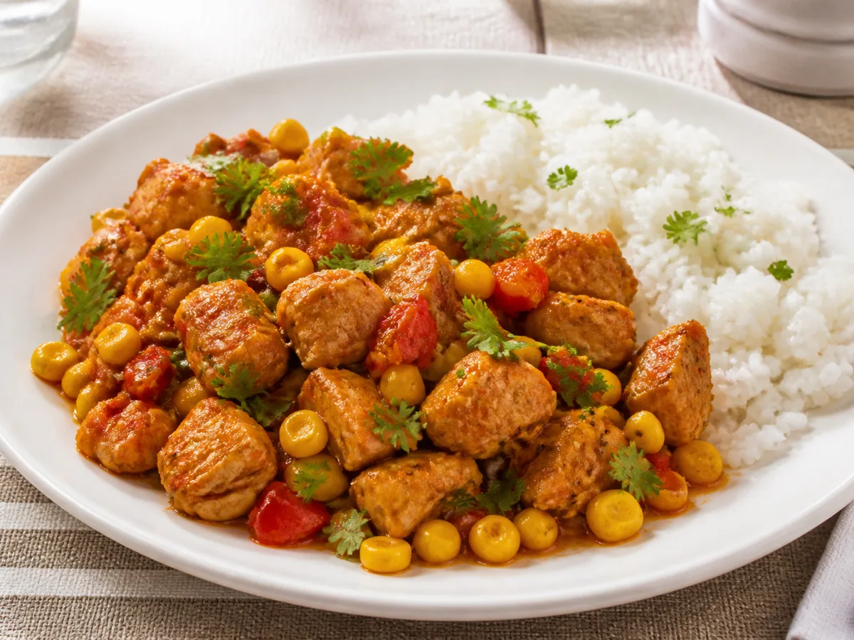 Свинина с кукурузой