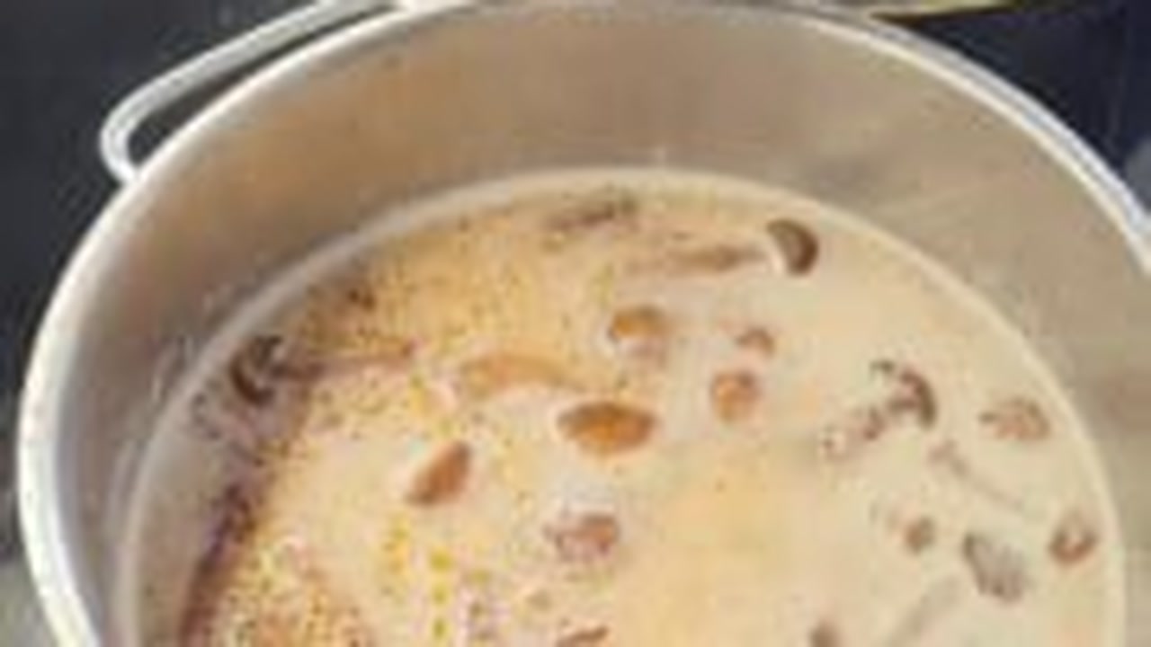Сырный суп с грибами
