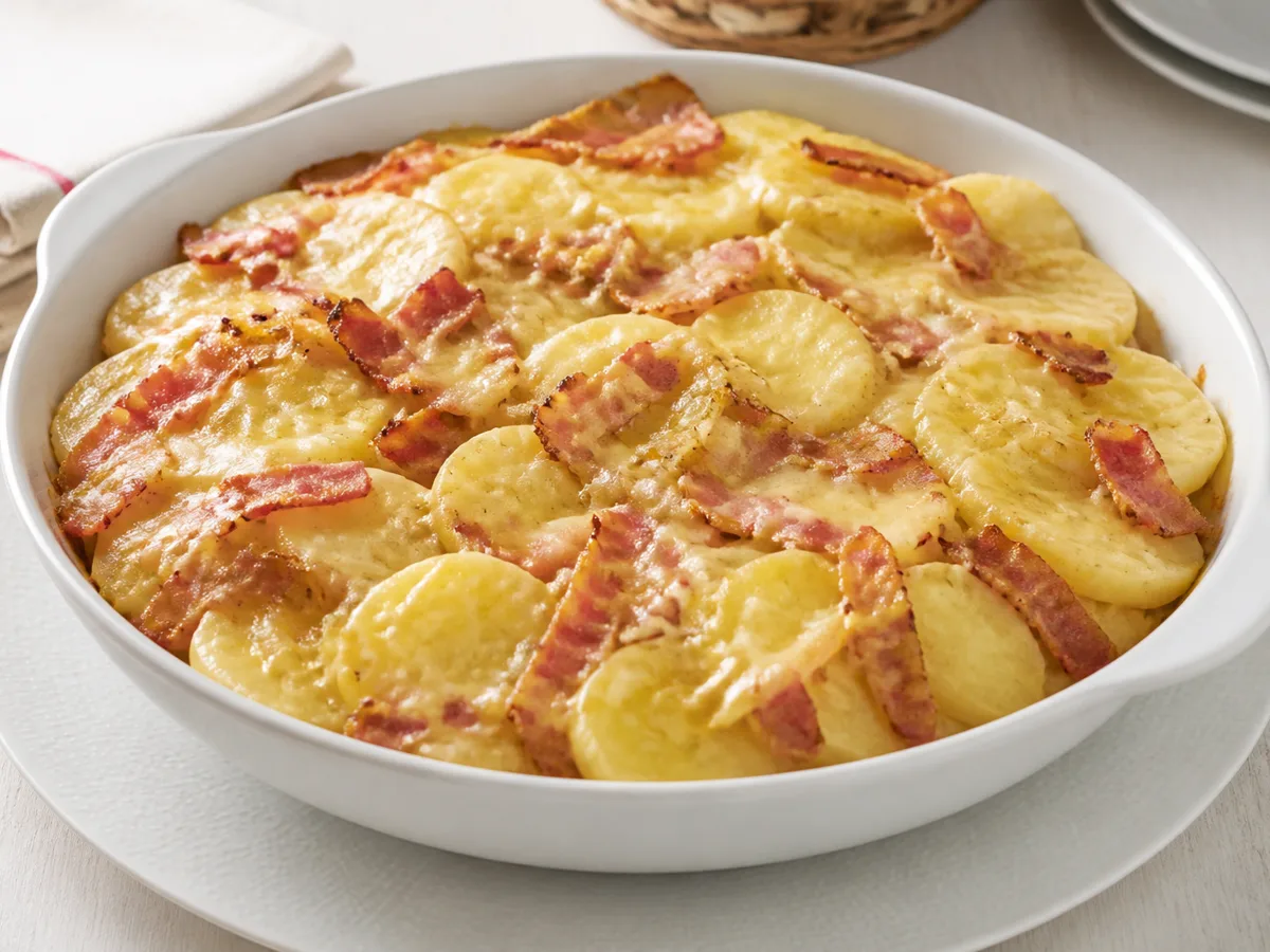 Картошка с беконом и сыром
