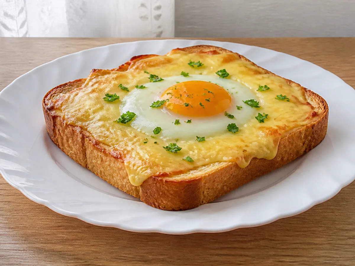 Тост с яйцом и сыром