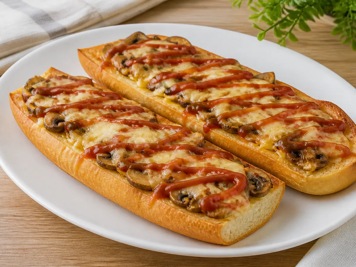 Багет с грибами и сыром